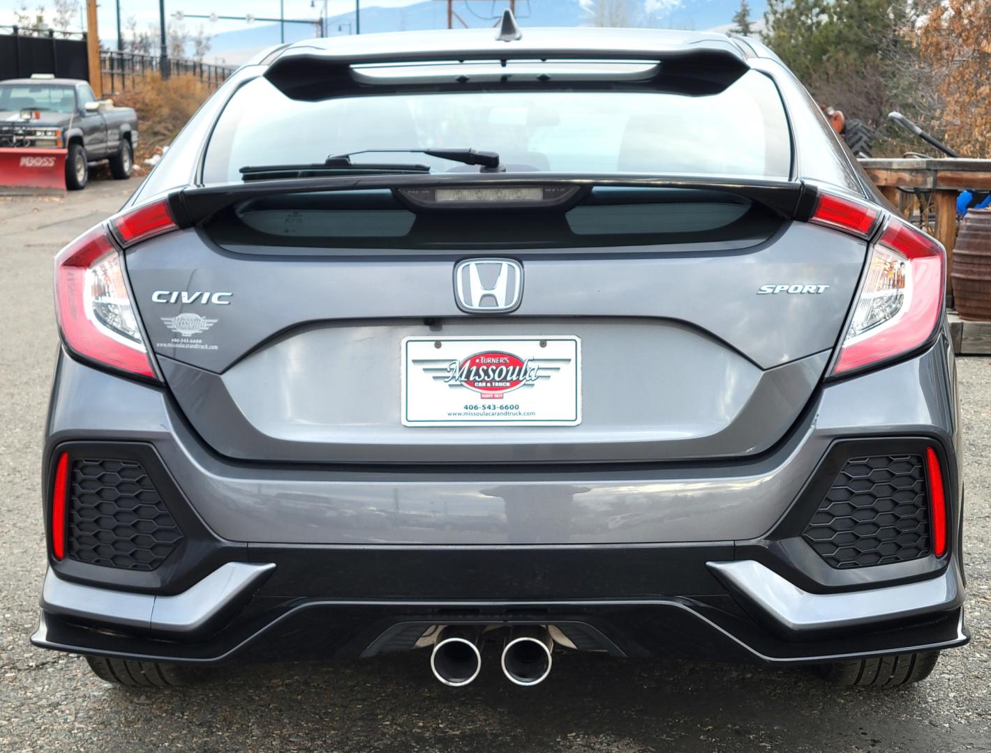 2018 Grey /Black Honda Civic Sport (SHHFK7H40JU) with an 1.5L I4 Turbo engine, Automatic transmission, located at 450 N Russell, Missoula, MT, 59801, (406) 543-6600, 46.874496, -114.017433 - Photo#6